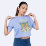 Butterfly Bloom Crop blue