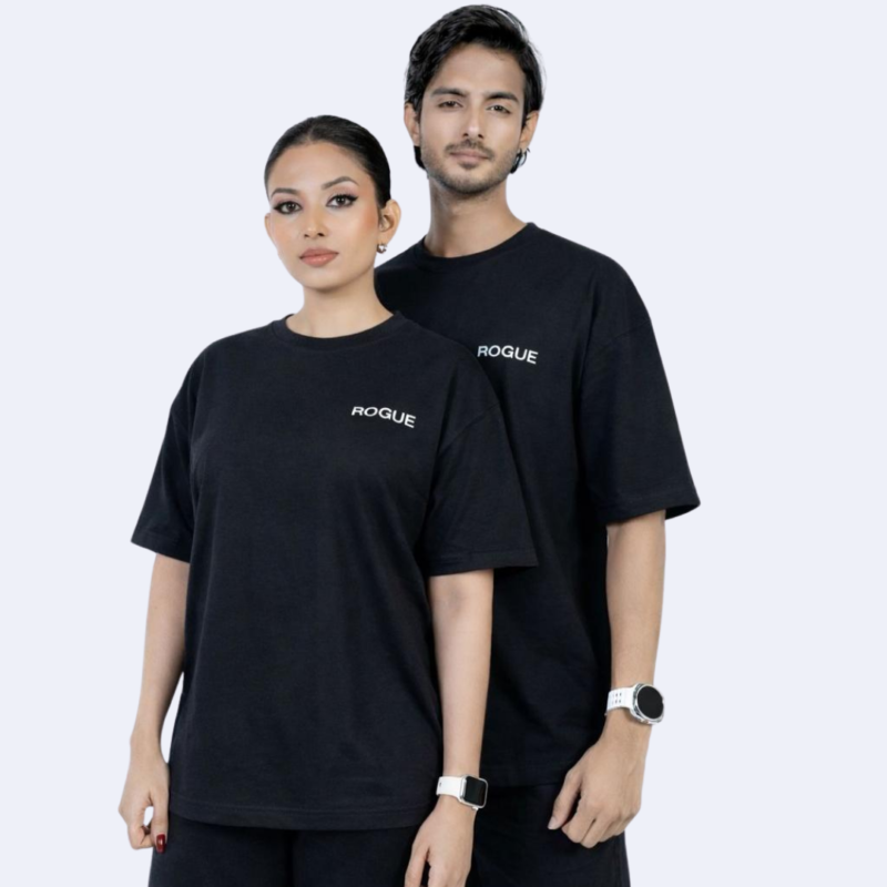 Defy the Norm Bear Tee Black Couple