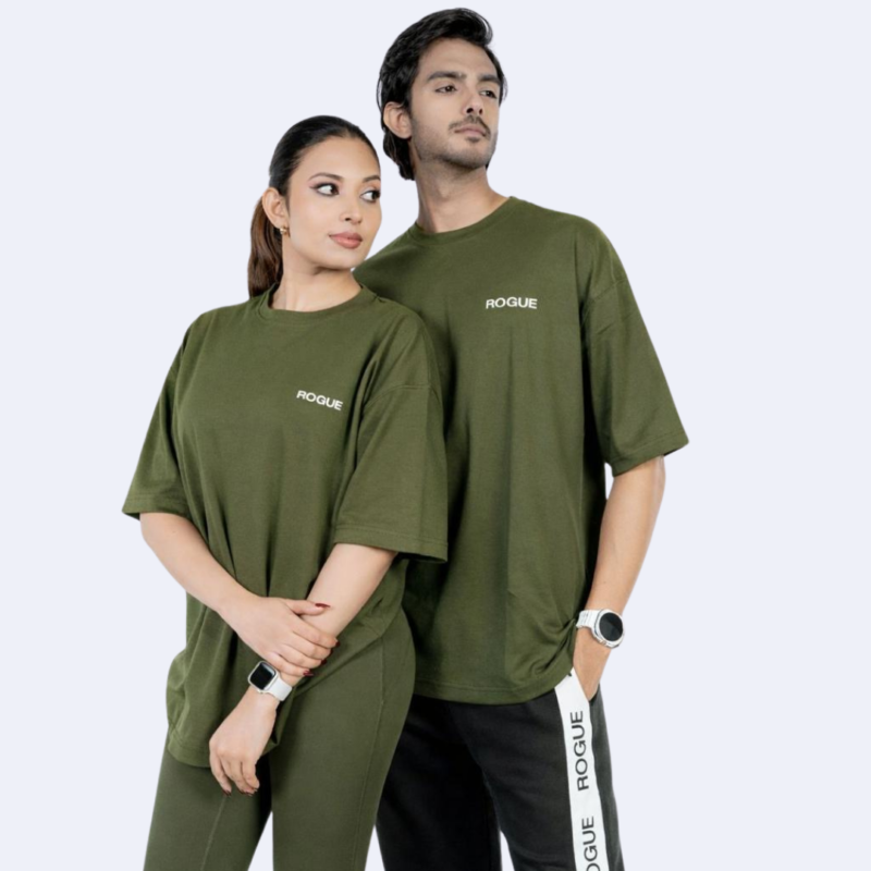 Defy the Norm Bear Tee Green Couple