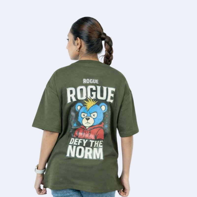 Defy the Norm Bear Tee green