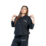 Black Minimal Hoodie – Unisex