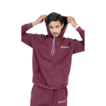 Maroon Minimal Hoodie – Unisex